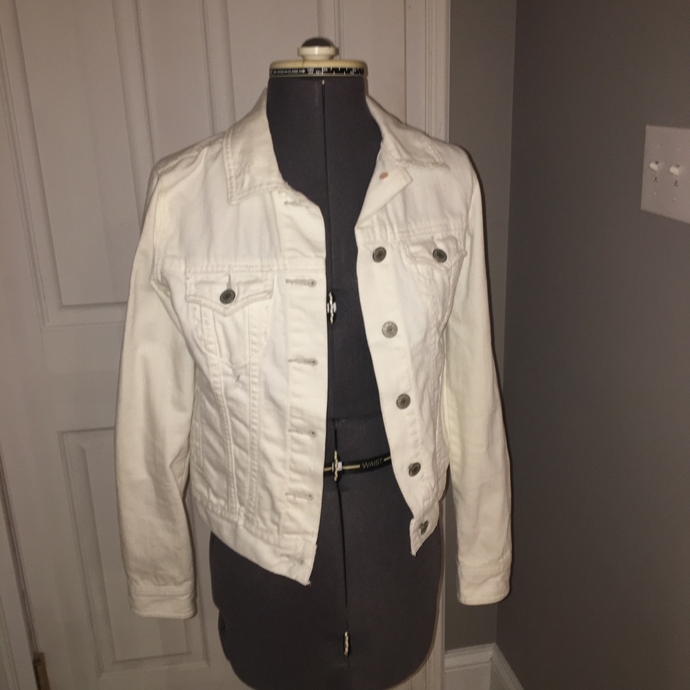 White jean jacket